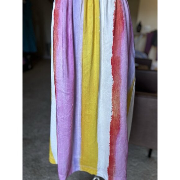 Aje Dress Size US 16 Imagination Cut Out Cocktail Party Stripe Rainbow - Picture 6 of 16